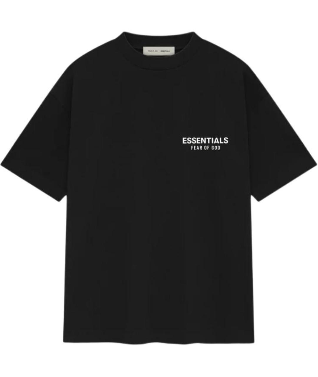 FEAR OF GOD ESSENTIALS Черная хлопковая футболка, фото 1