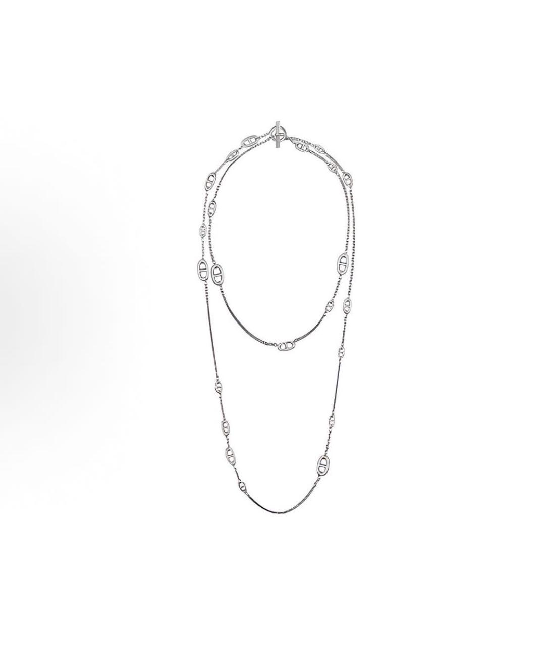 HERMES Серебряное серебряное колье, фото 8