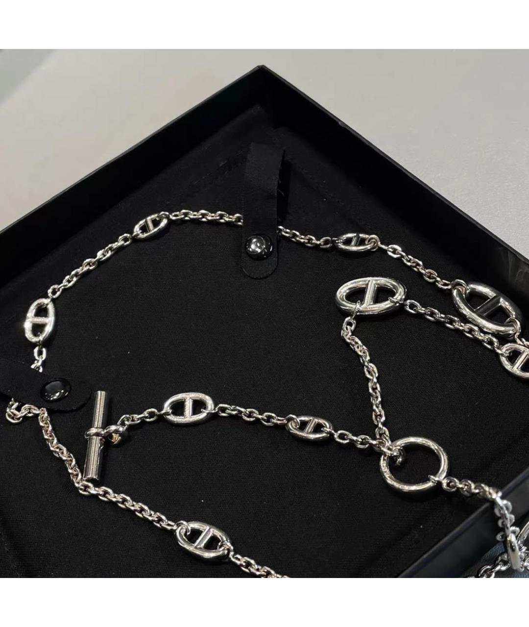 HERMES Серебряное серебряное колье, фото 3