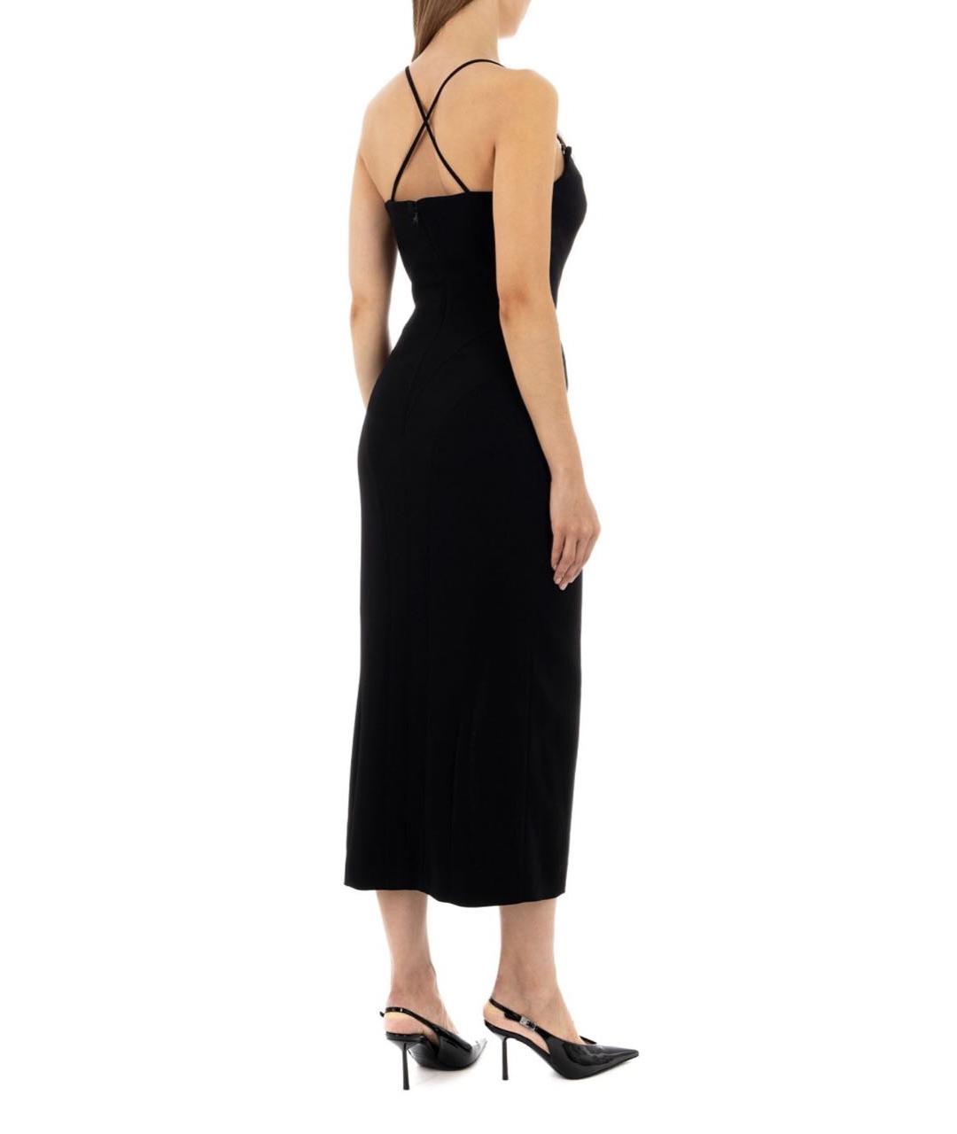 MUGLER Черное вискозное вечернее платье, фото 2