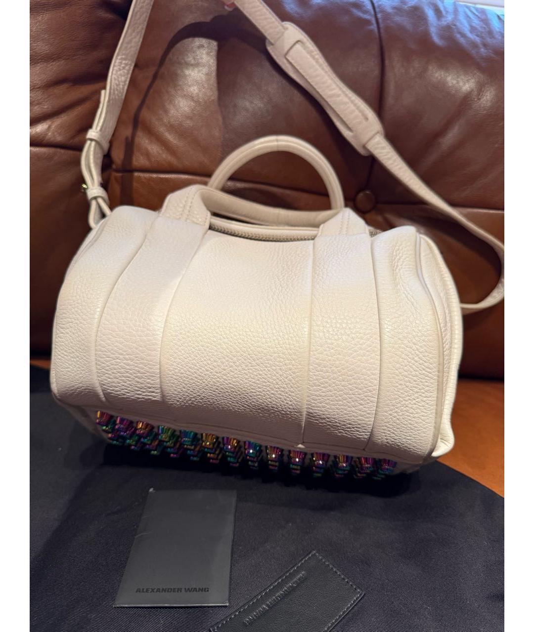 ALEXANDER WANG Белая кожаная сумка тоут, фото 2