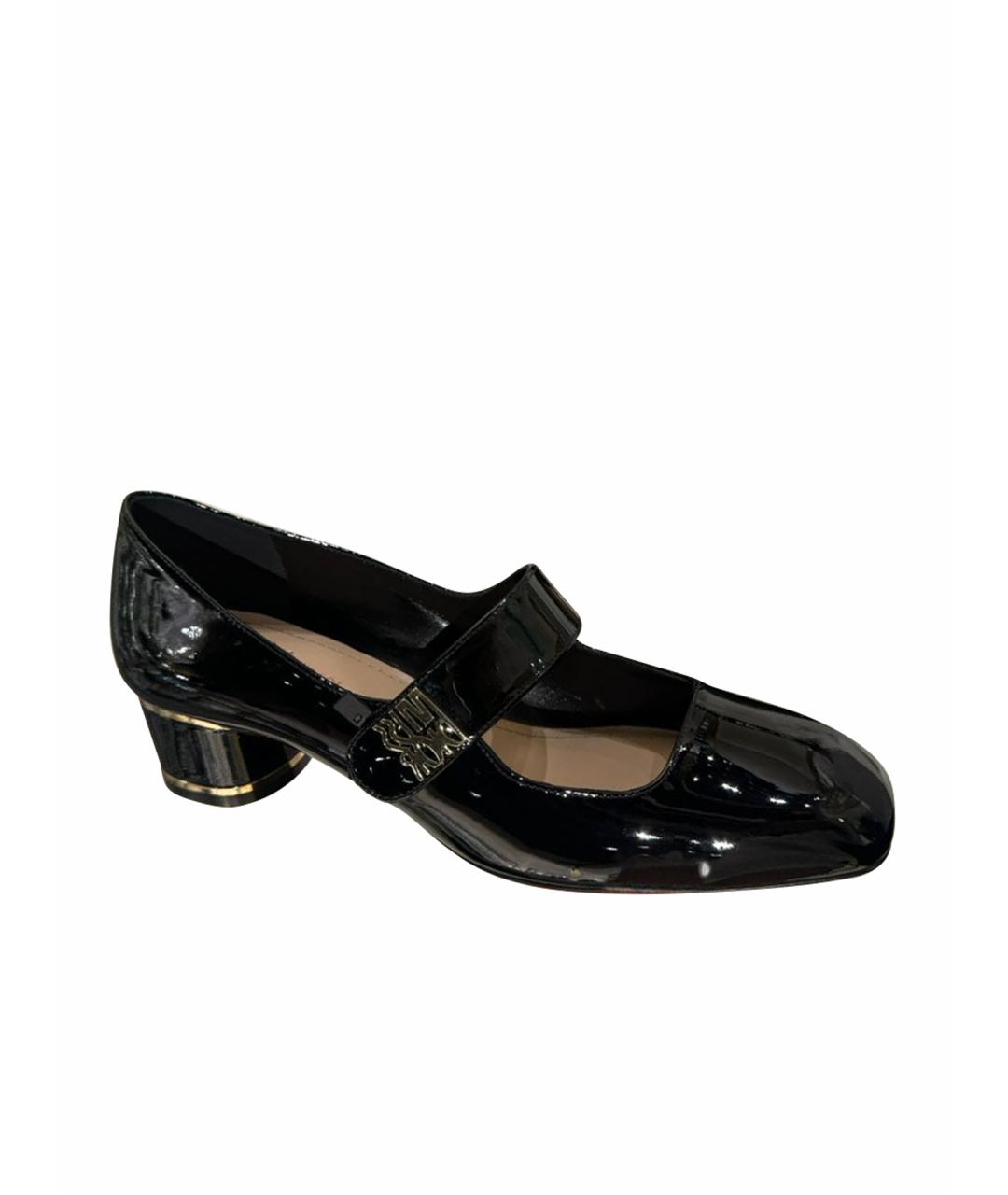 CHRISTIAN DIOR Черные туфли из лакированной кожи, фото 1