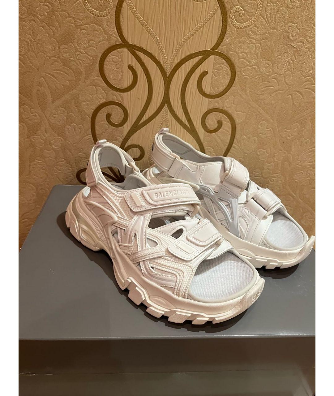 BALENCIAGA Белые сандалии, фото 5