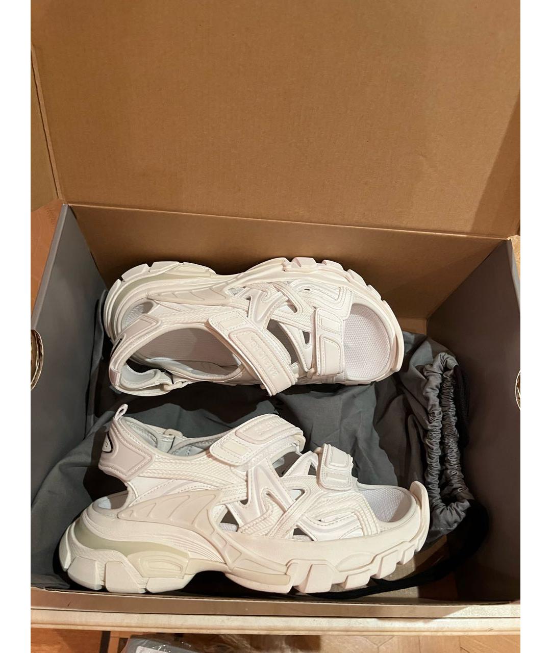 BALENCIAGA Белые сандалии, фото 4
