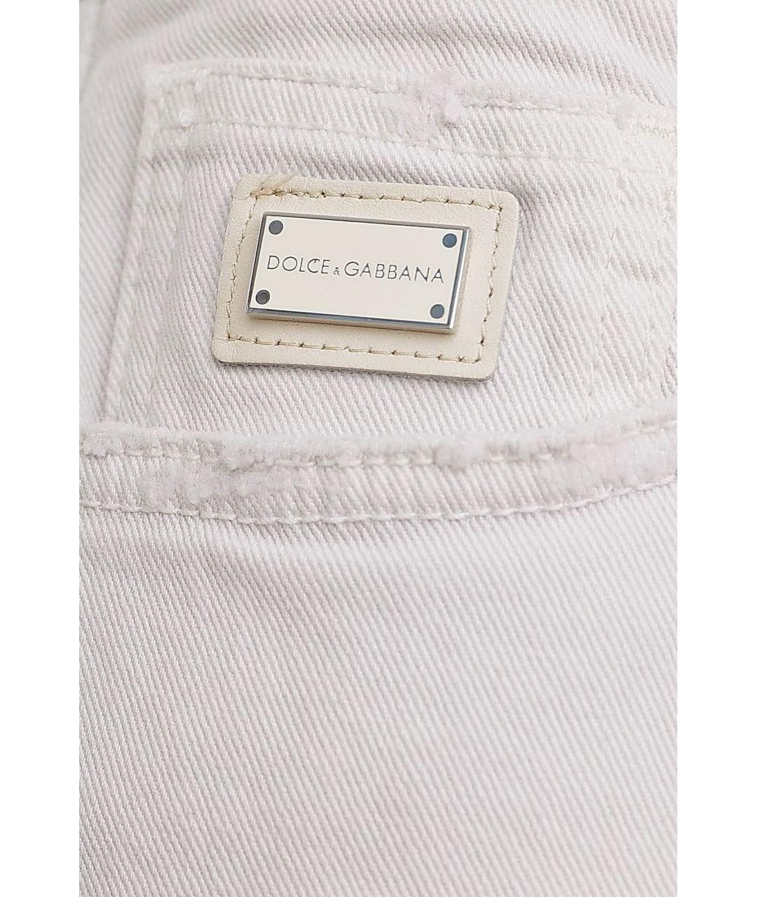 DOLCE&GABBANA Хлопко-эластановые прямые джинсы, фото 4