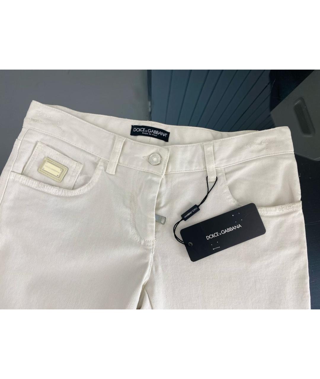 DOLCE&GABBANA Хлопко-эластановые прямые джинсы, фото 3