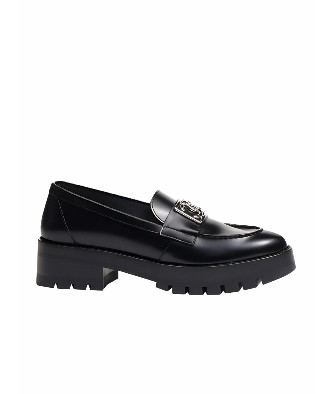 CHANEL Черные кожаные лоферы, фото 1
