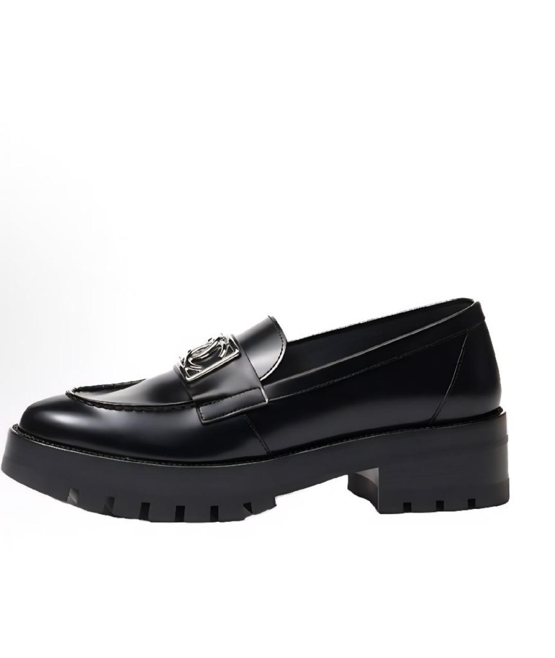 CHANEL Черные кожаные лоферы, фото 7