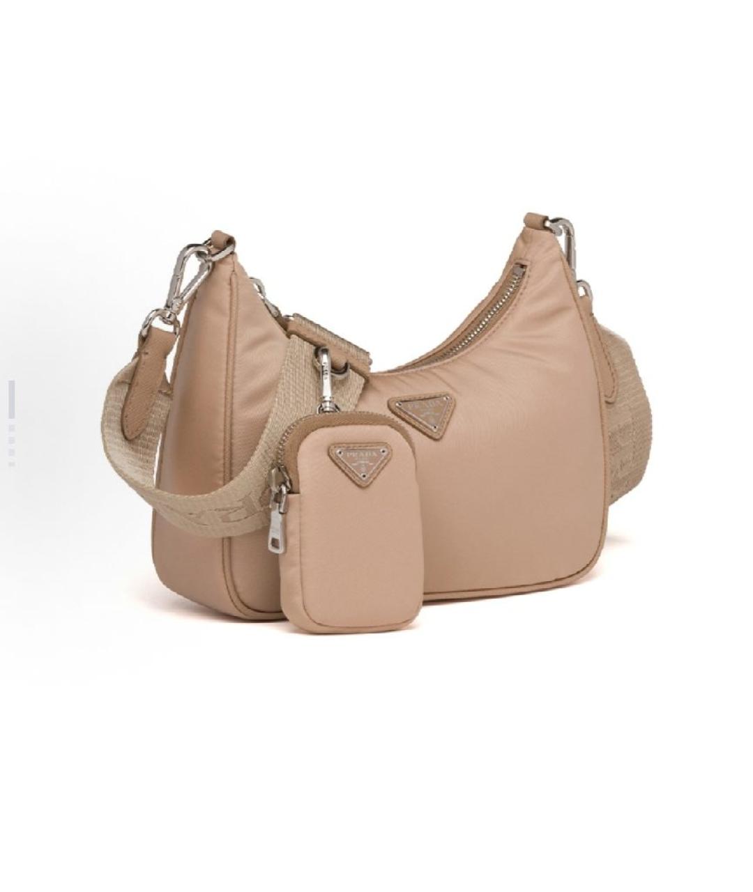 PRADA Коралловая кожаная сумка через плечо, фото 2