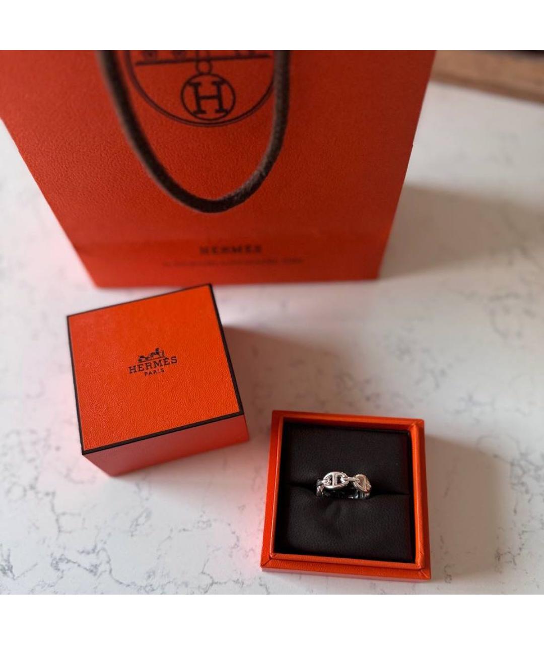 HERMES Серебряное серебряное кольцо, фото 2