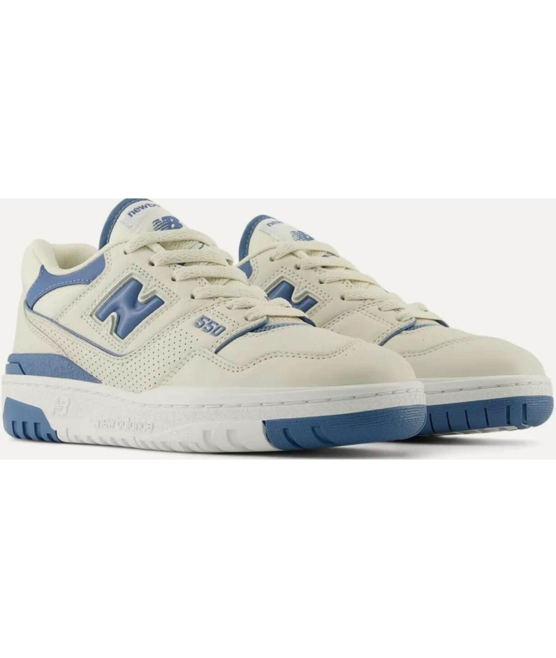 NEW BALANCE Бежевые кеды из искусственной кожи, фото 2