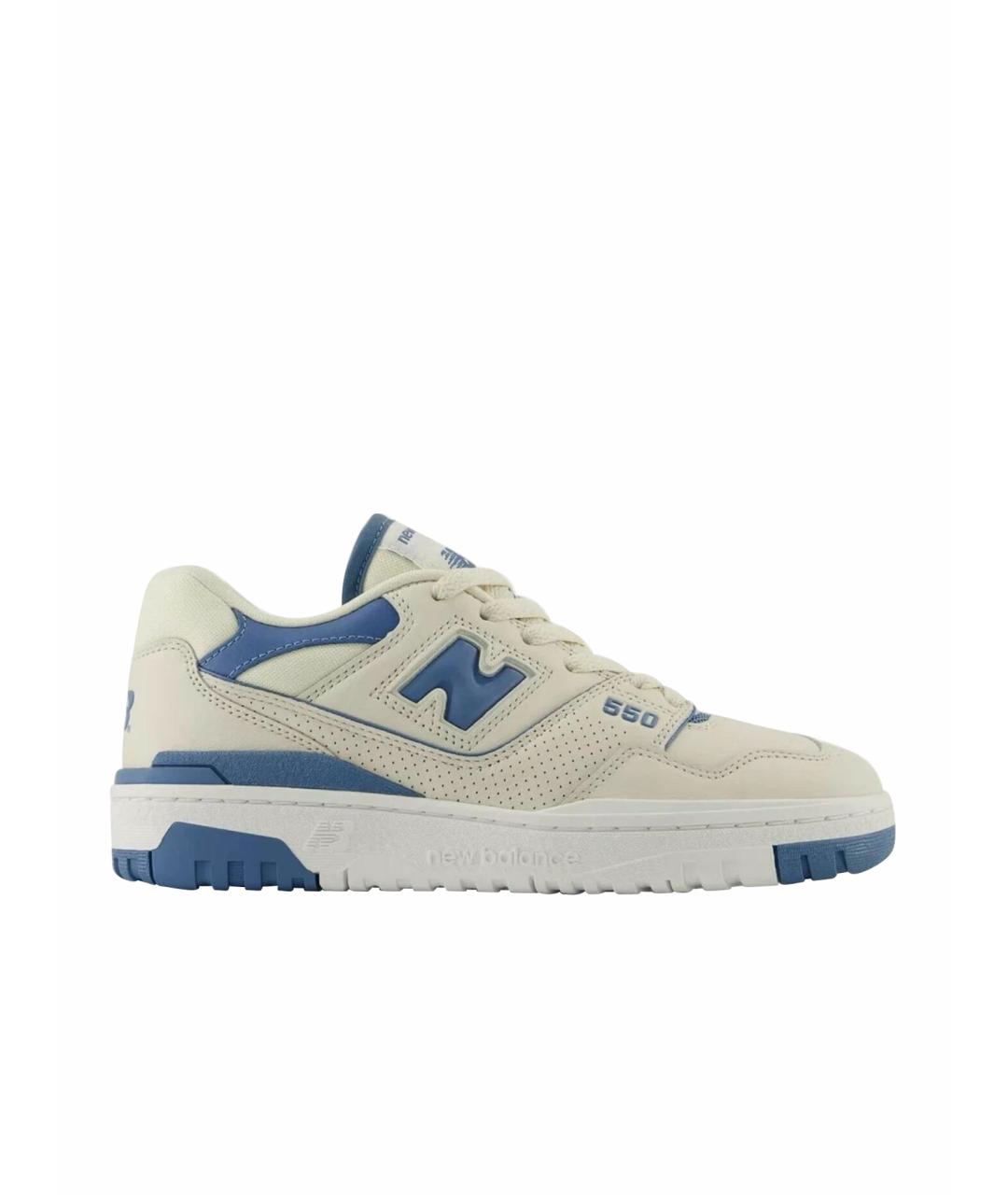 NEW BALANCE Бежевые кеды из искусственной кожи, фото 1