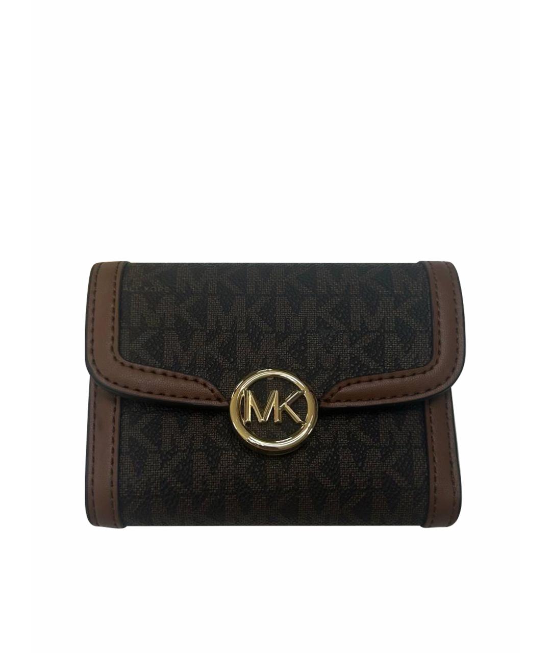 MICHAEL KORS Коричневый кожаный кошелек, фото 1