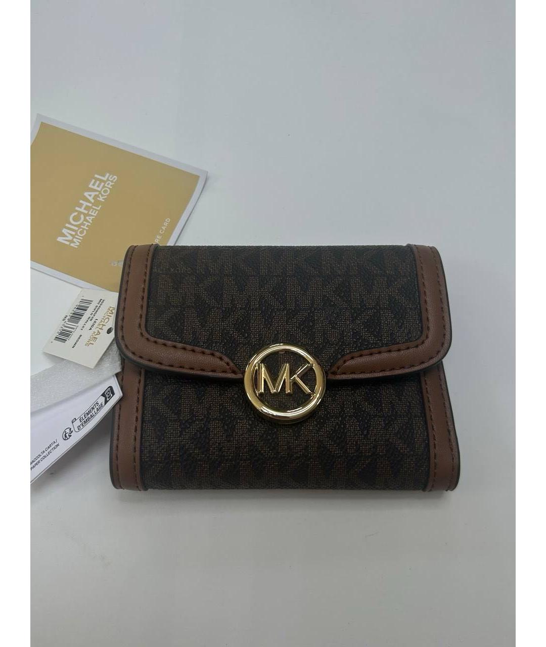 MICHAEL KORS Коричневый кожаный кошелек, фото 5