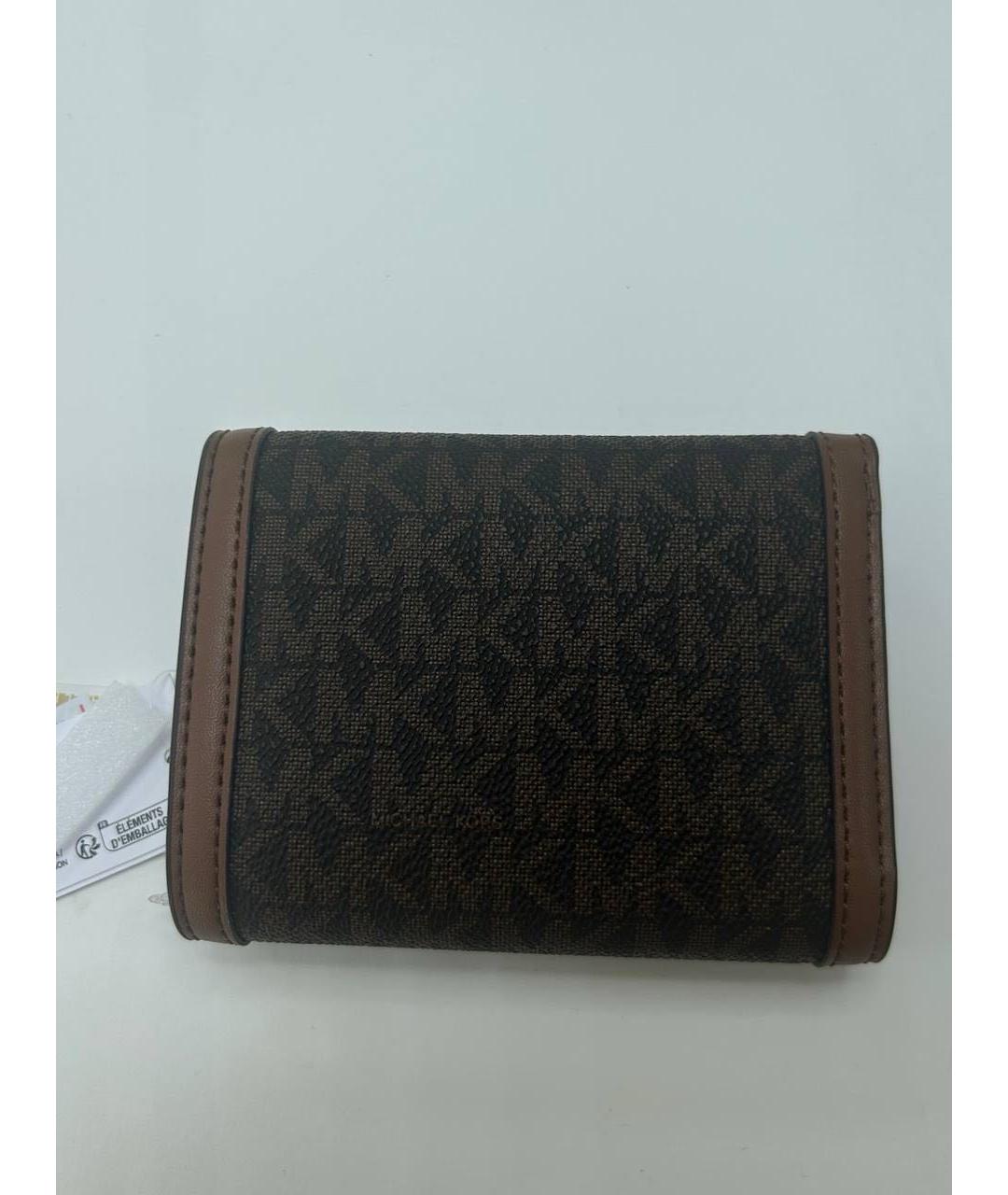 MICHAEL KORS Коричневый кожаный кошелек, фото 3