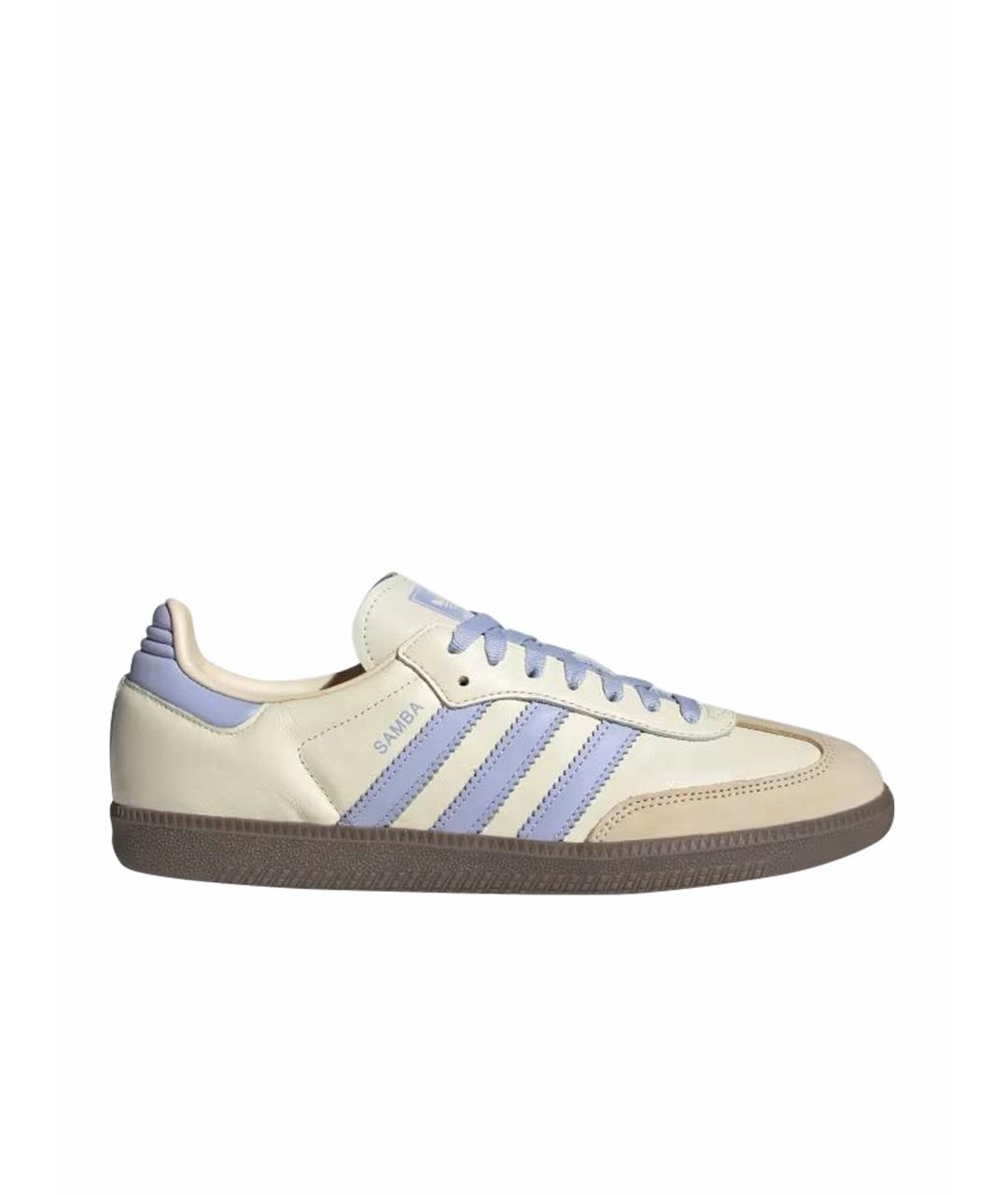 ADIDAS Бежевые кожаные кроссовки, фото 1