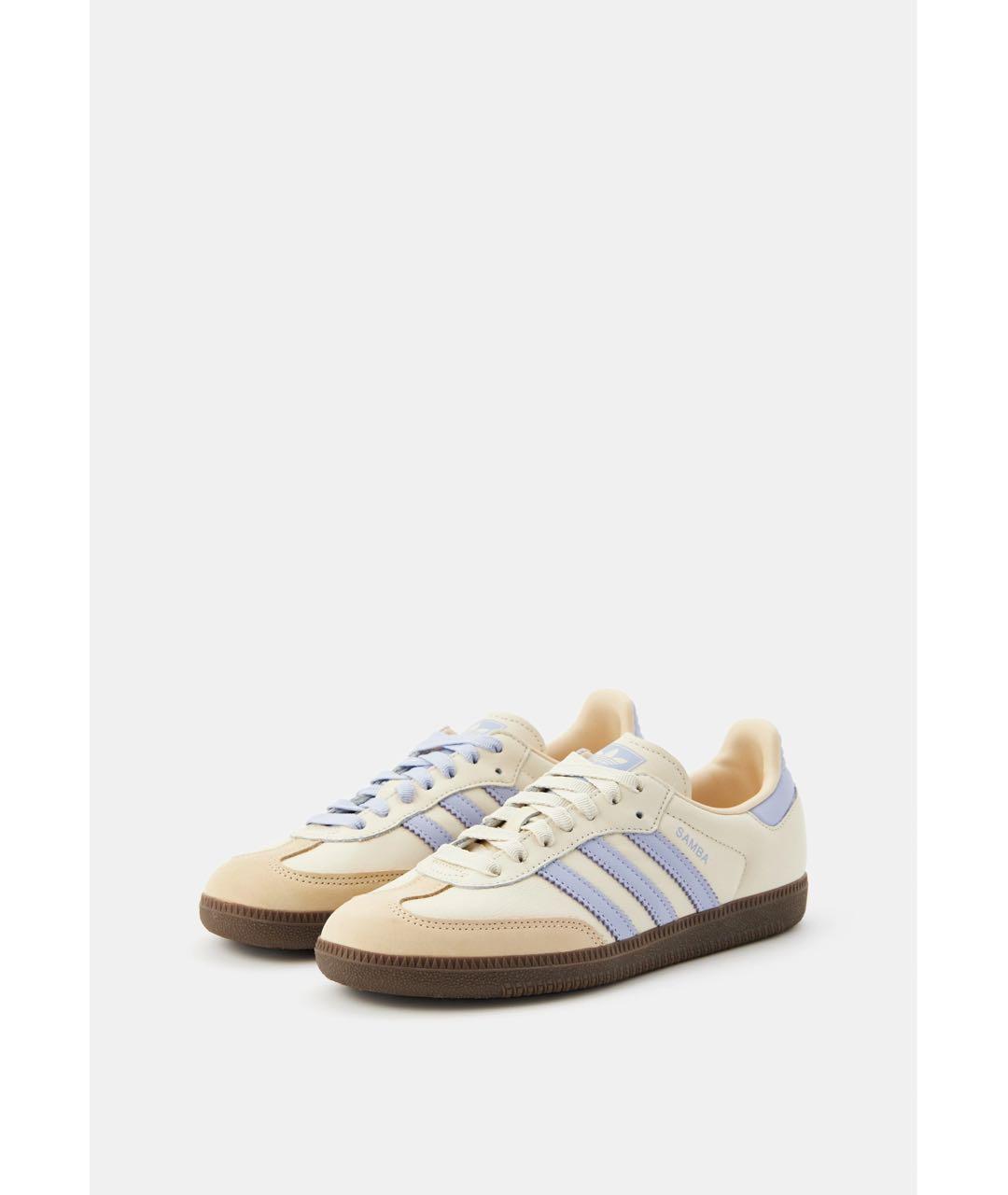 ADIDAS Бежевые кожаные кроссовки, фото 5