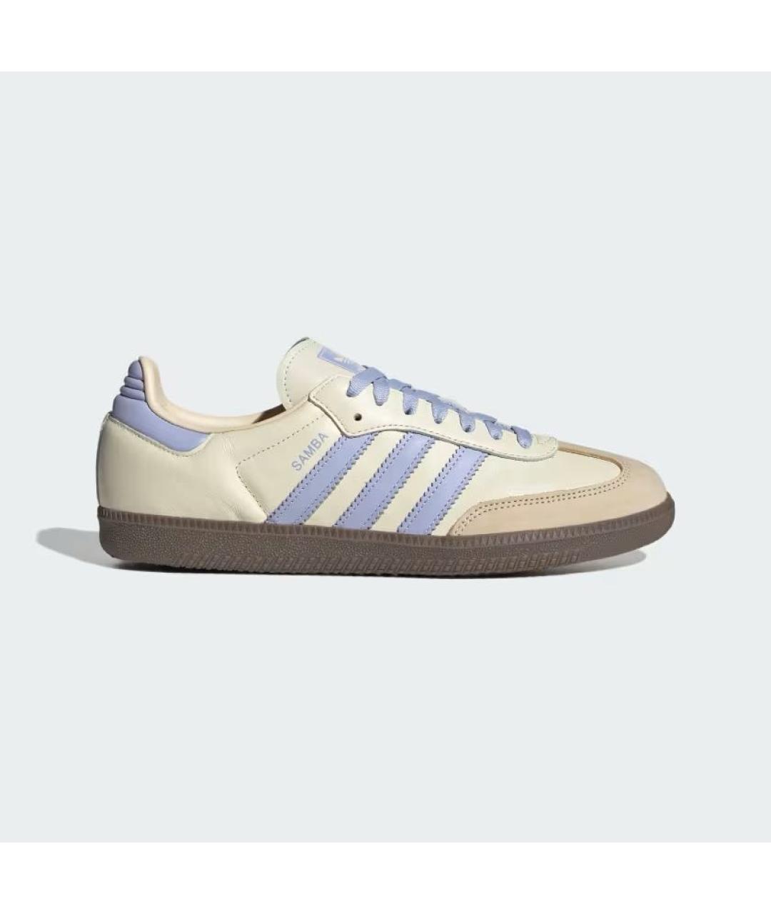 ADIDAS Бежевые кожаные кроссовки, фото 9
