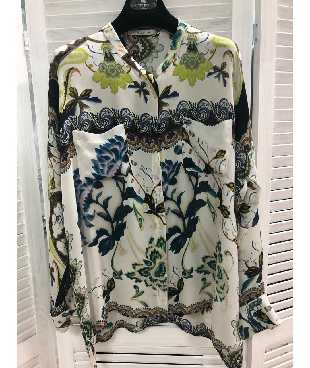 ETRO Мульти шелковая рубашка, фото 9