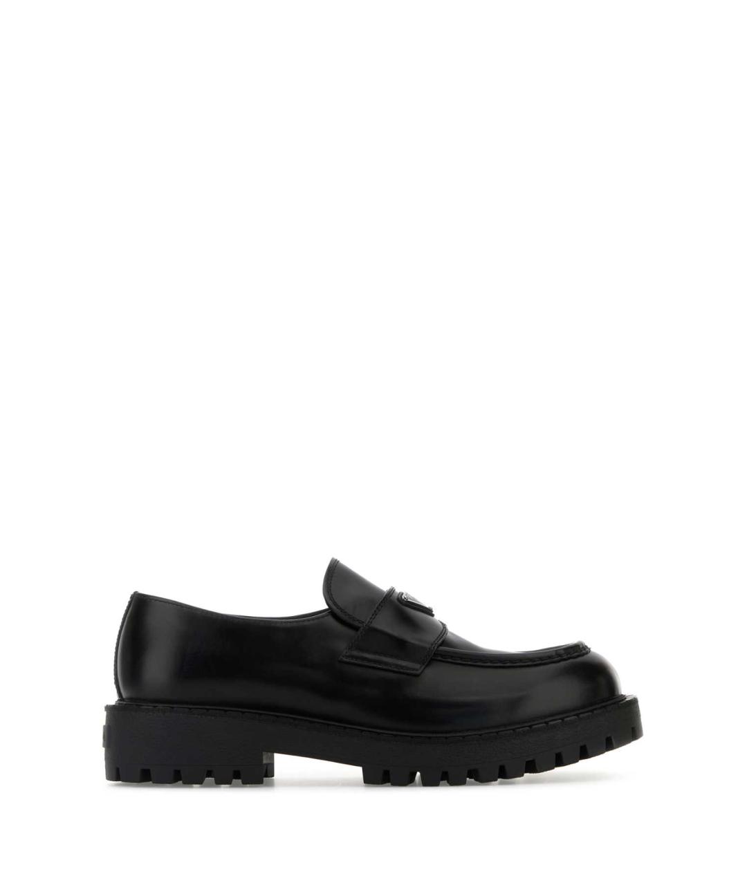 PRADA Черные кожаные лоферы, фото 1