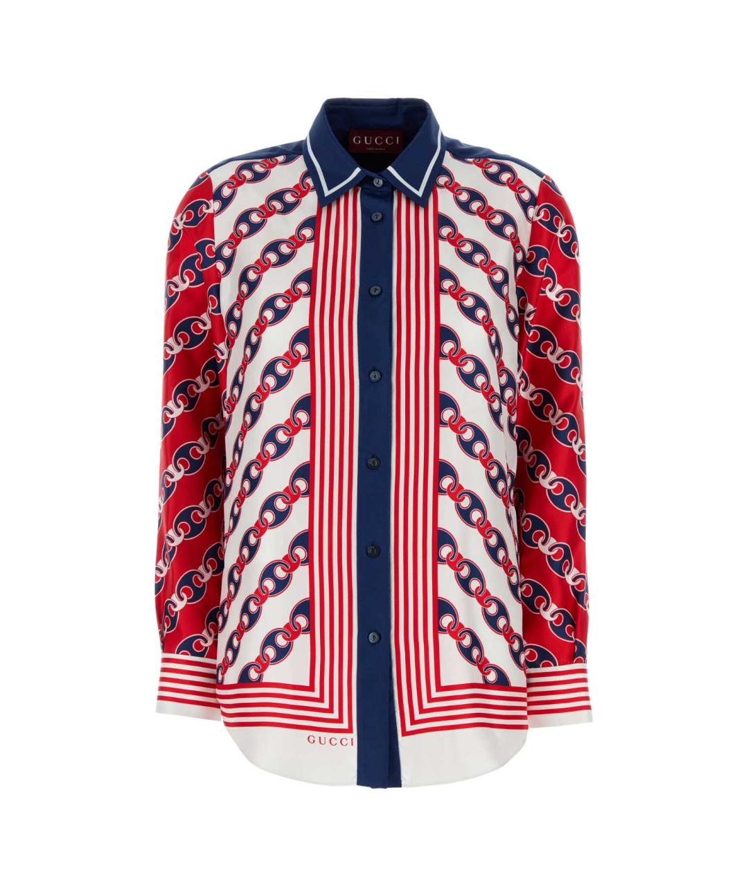 GUCCI Мульти шелковая рубашка, фото 1