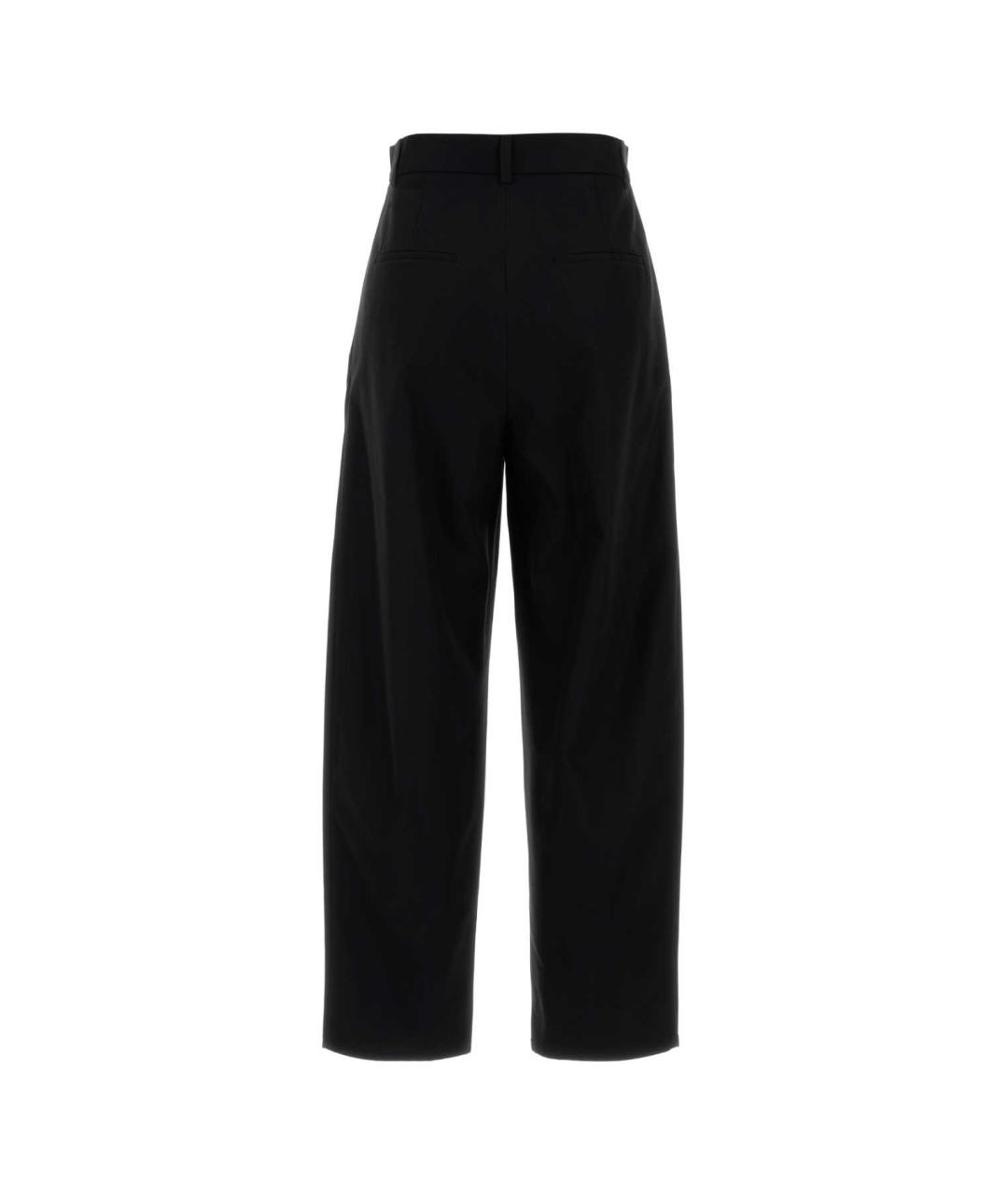 MAX MARA Черные хлопковые прямые брюки, фото 2