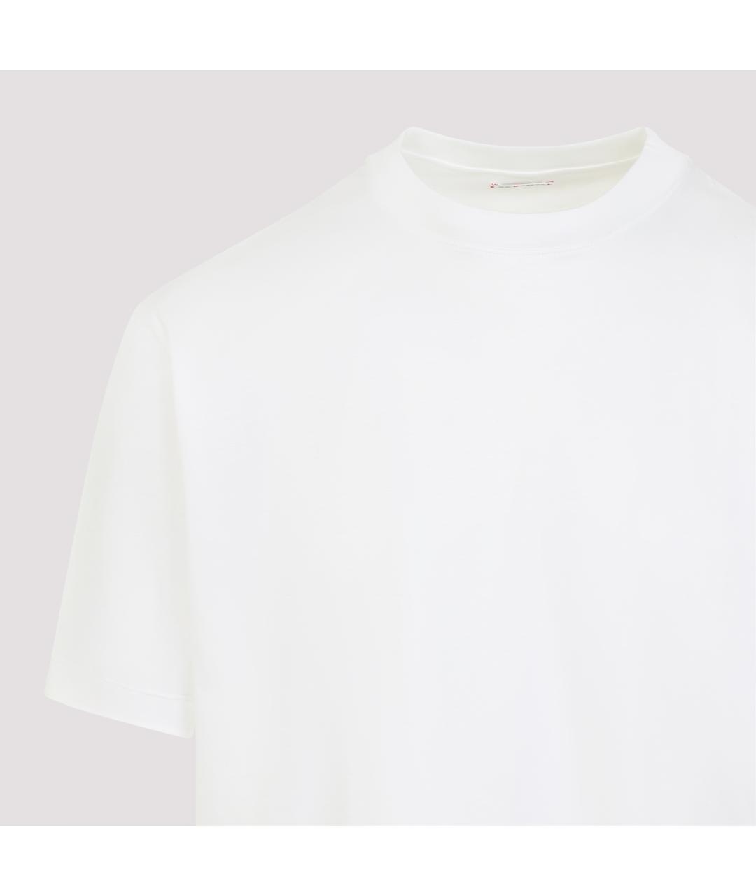 KITON Белая хлопковая футболка, фото 3