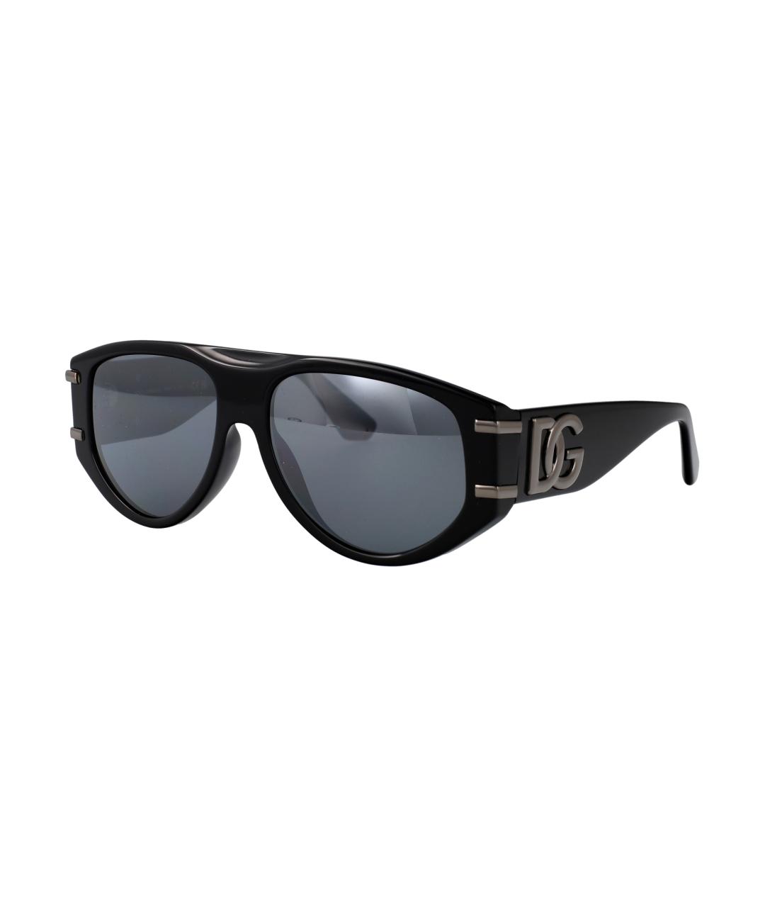 DOLCE&GABBANA Черные пластиковые солнцезащитные очки, фото 2