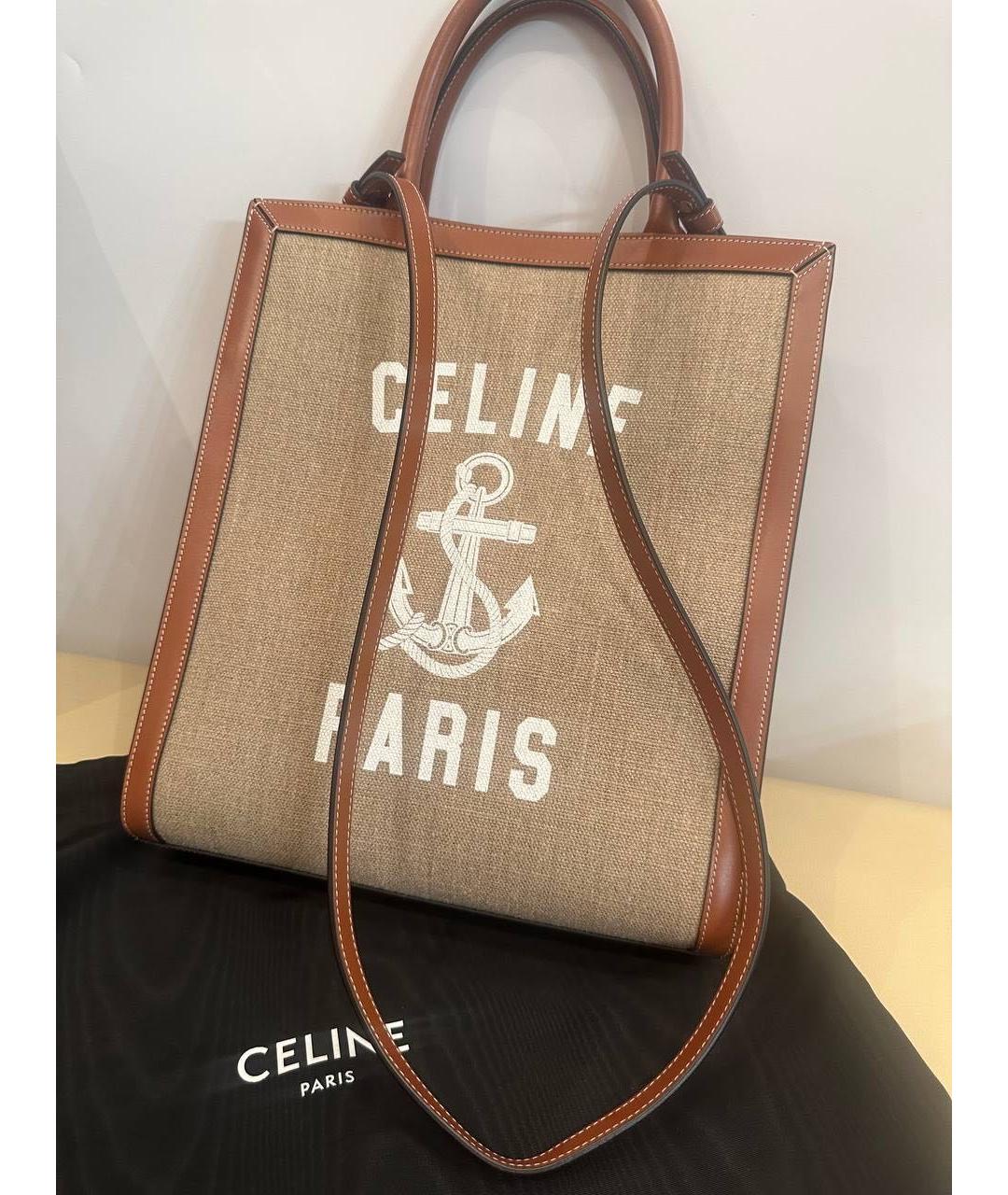 CELINE Коричневая сумка с короткими ручками, фото 2