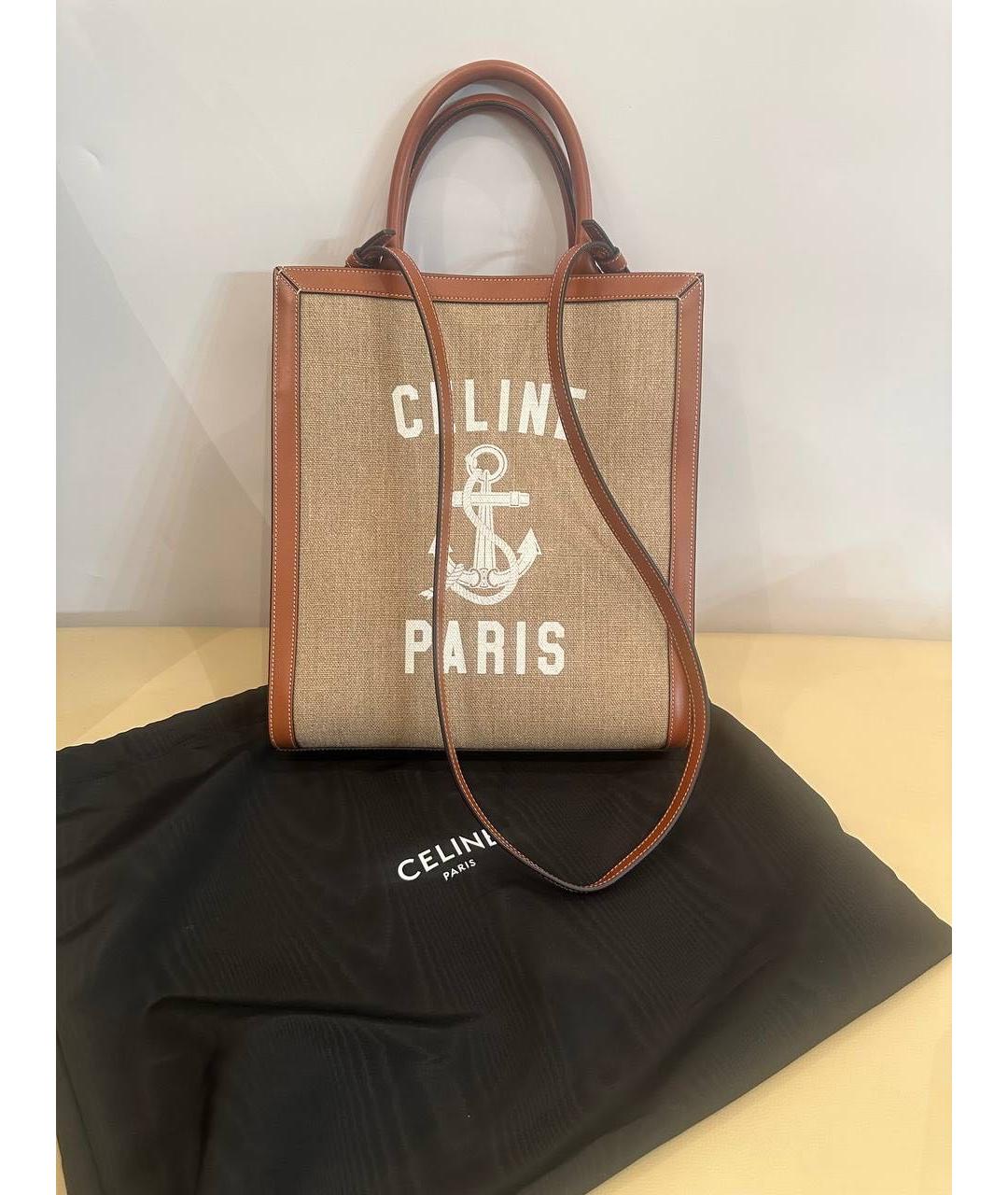 CELINE Коричневая сумка с короткими ручками, фото 5