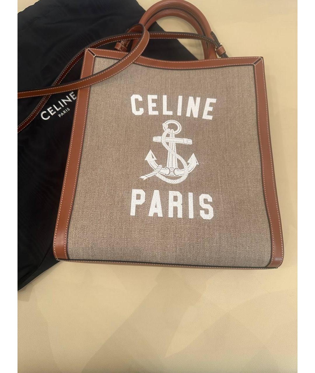 CELINE Коричневая сумка с короткими ручками, фото 8