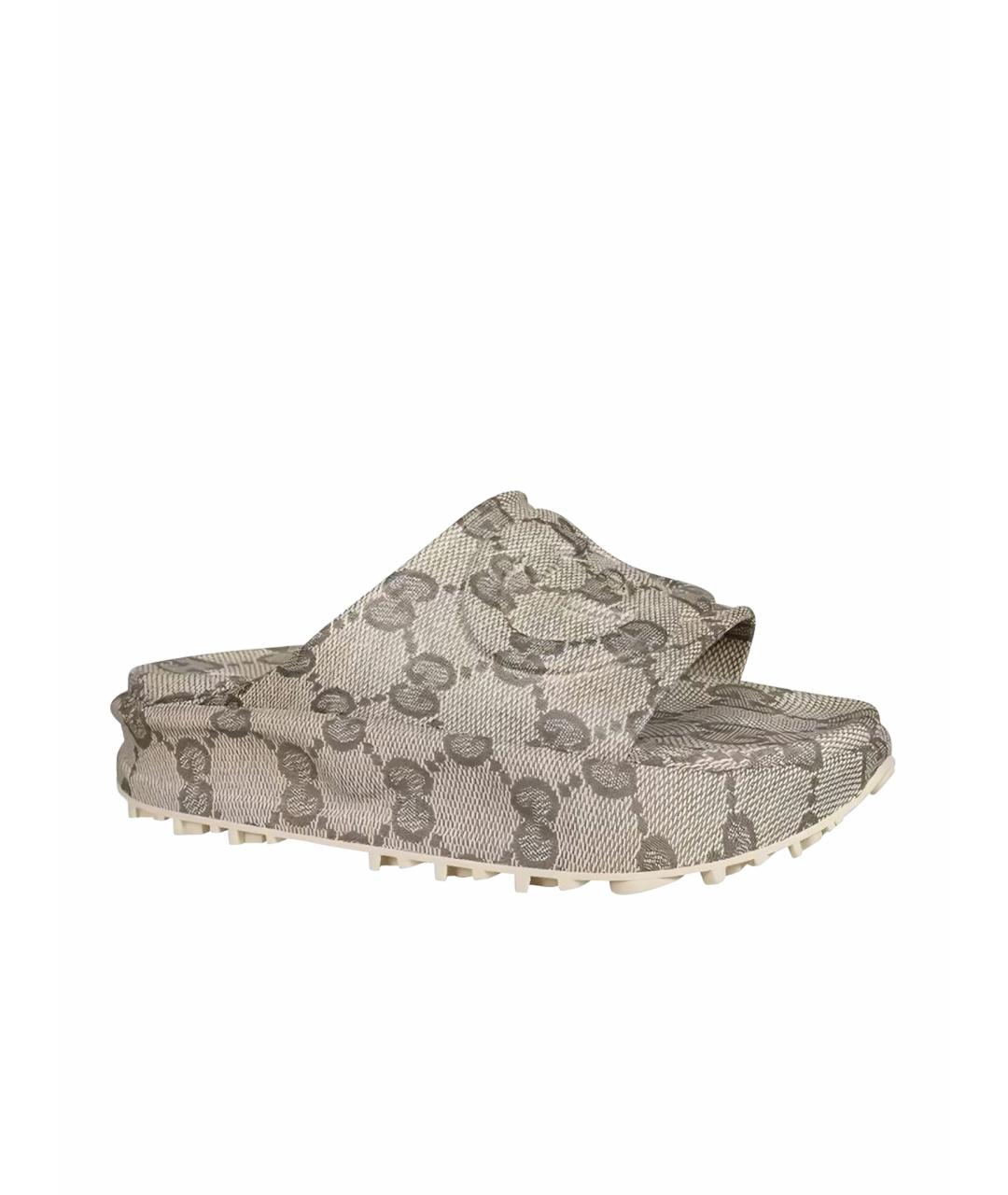 GUCCI Бежевые шлепанцы, фото 1