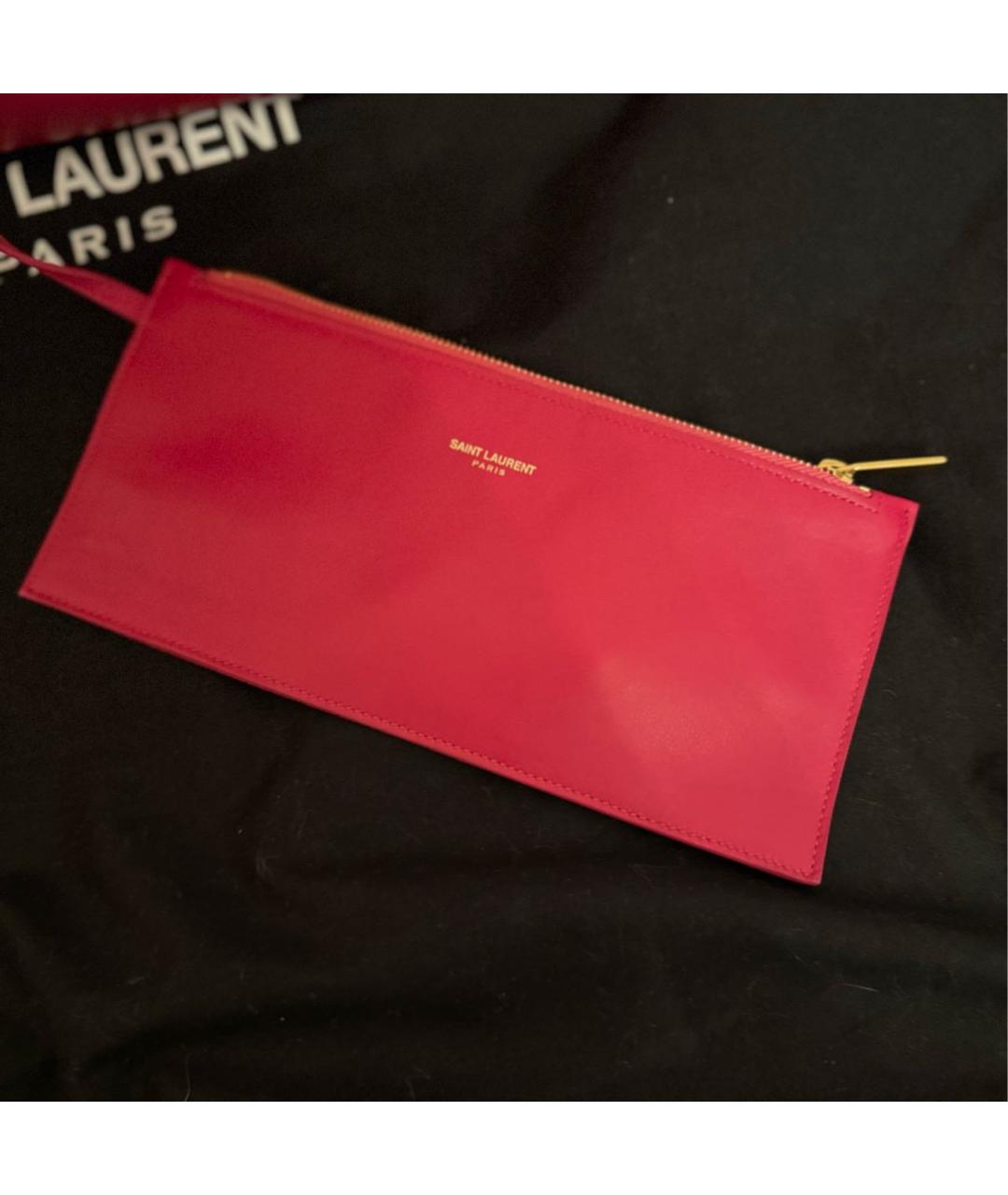 SAINT LAURENT Розовая кожаная сумка тоут, фото 6