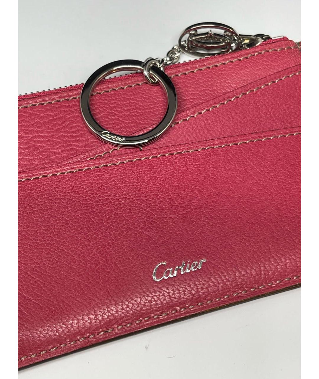 CARTIER Розовый кожаный кардхолдер, фото 8
