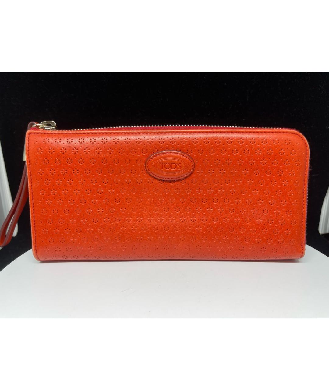 TOD'S Красный кожаный кошелек, фото 7