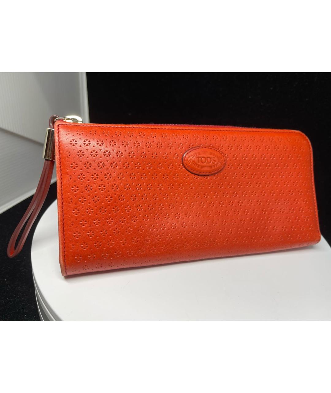 TOD'S Красный кожаный кошелек, фото 2