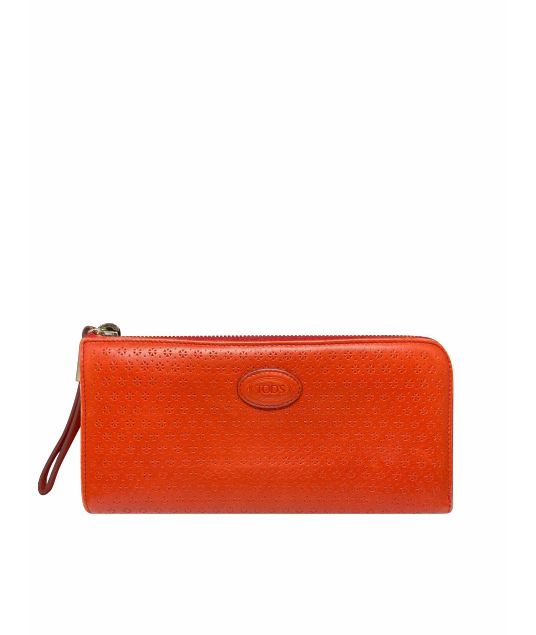 TOD'S Красный кожаный кошелек, фото 1