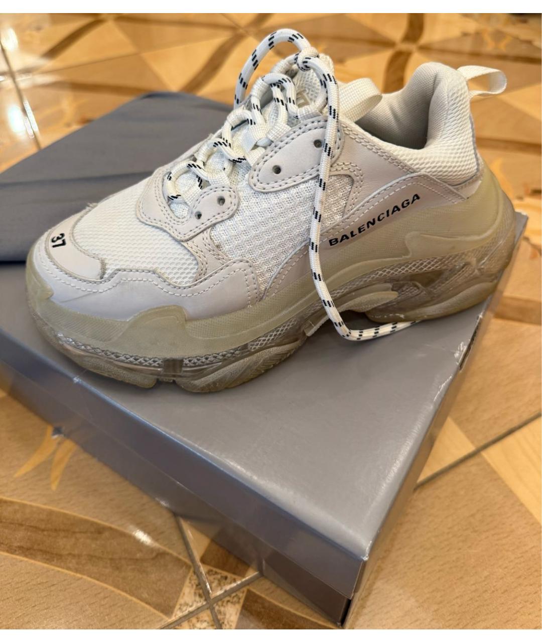 BALENCIAGA Белые кроссовки, фото 4