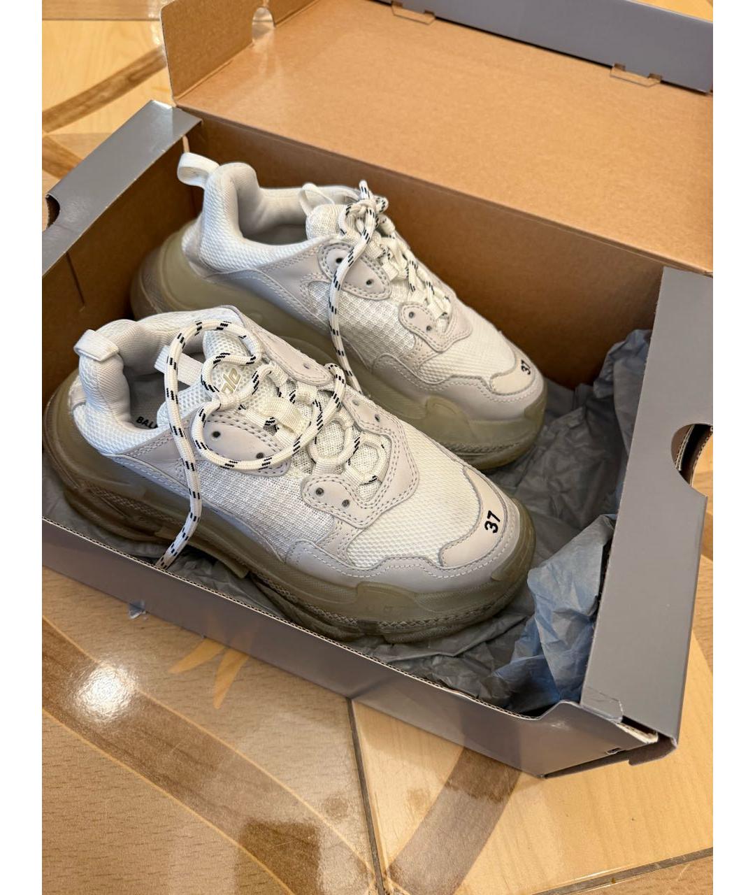 BALENCIAGA Белые кроссовки, фото 3