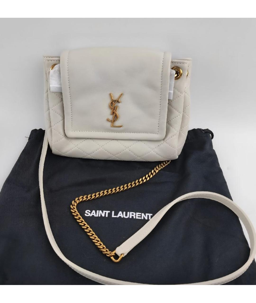 SAINT LAURENT Бежевая сумка через плечо, фото 8