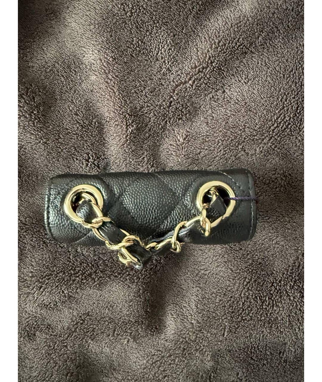 CHANEL Черная кожаная поясная сумка, фото 7