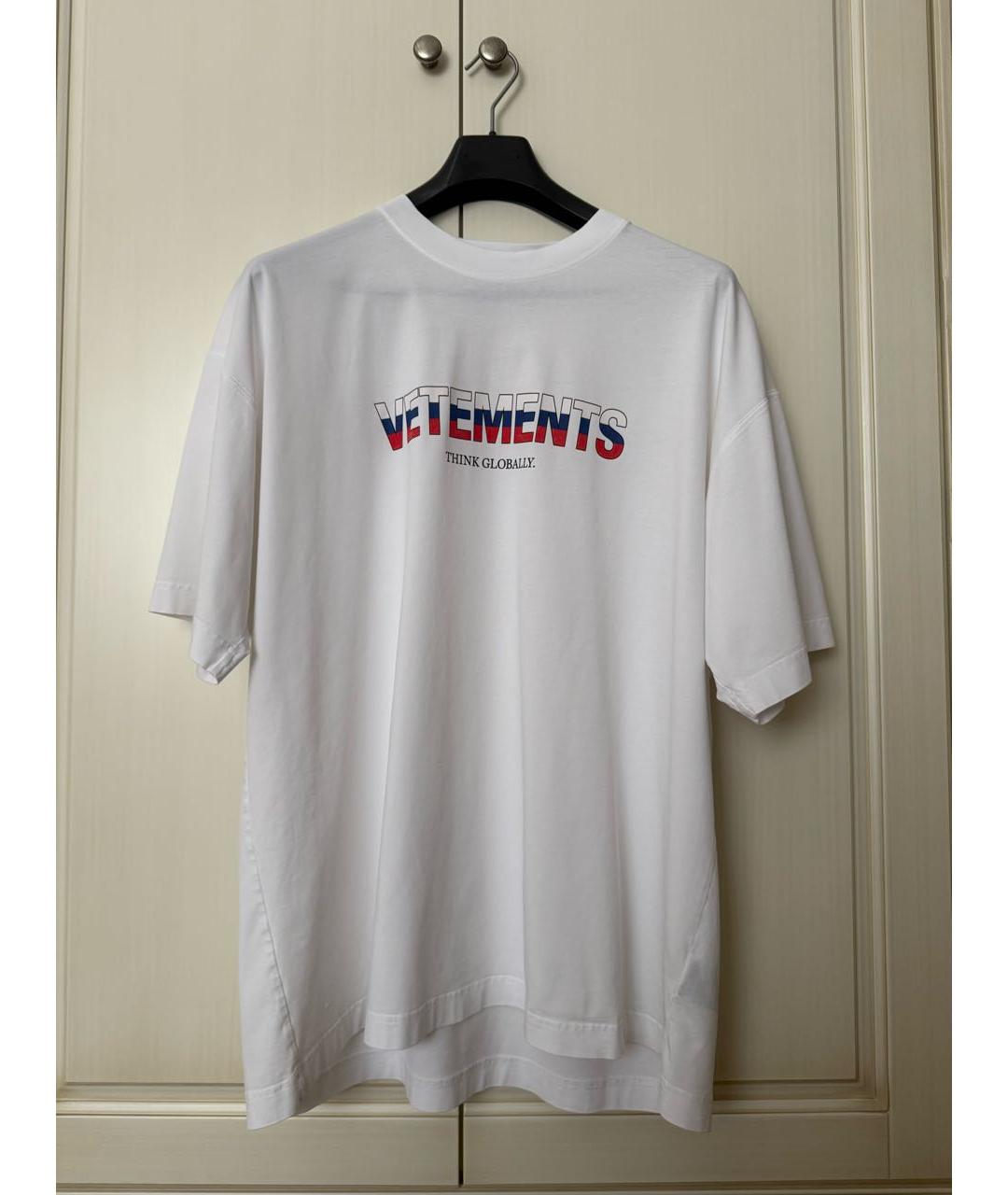 VETEMENTS Белая хлопковая футболка, фото 5