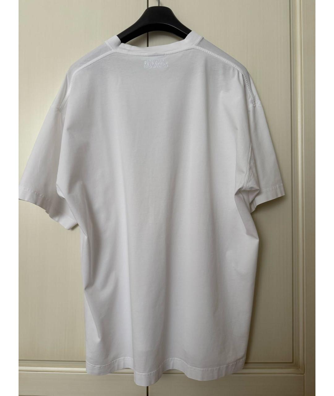VETEMENTS Белая хлопковая футболка, фото 2