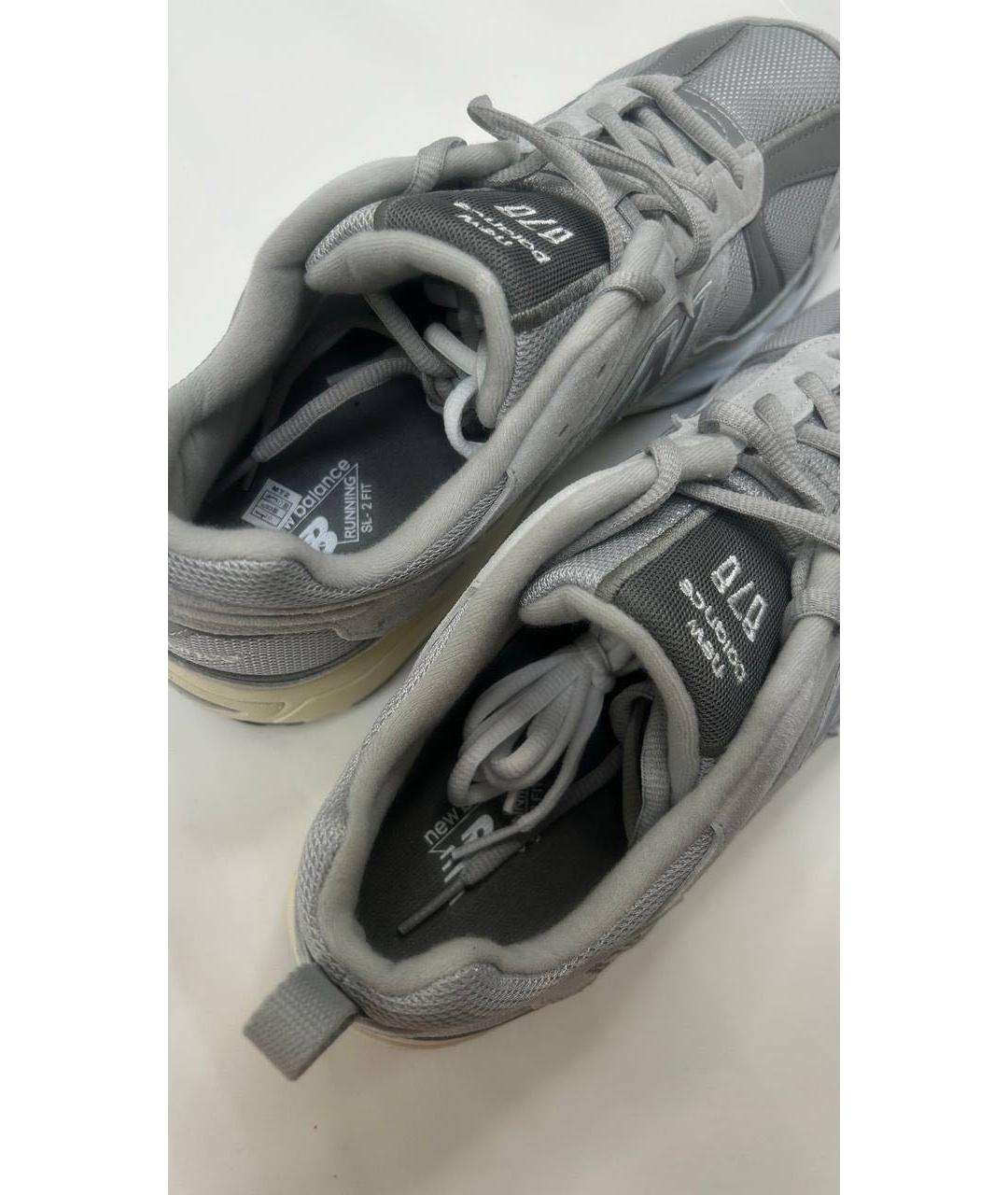 NEW BALANCE Серые замшевые низкие кроссовки / кеды, фото 5