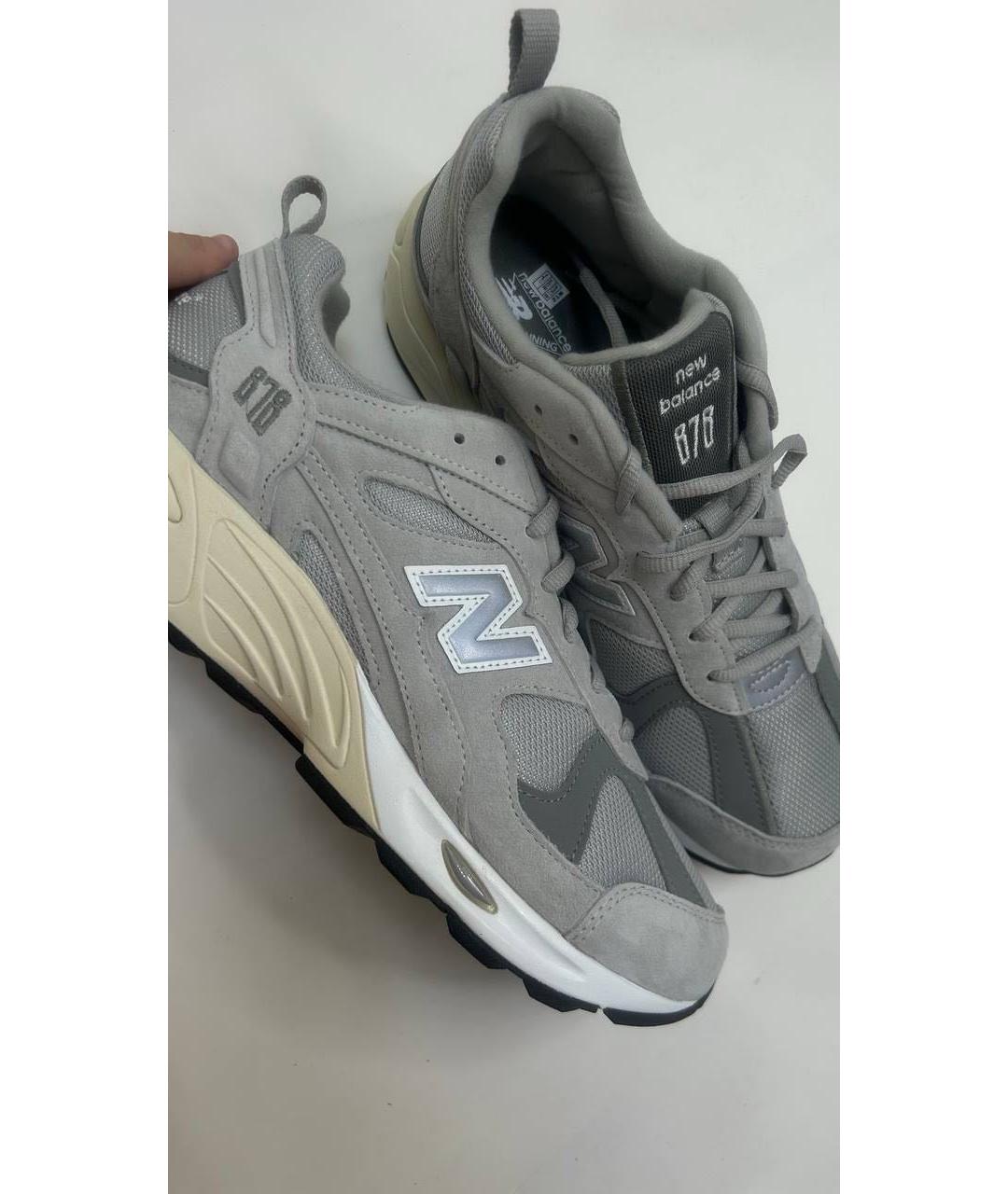 NEW BALANCE Серые замшевые низкие кроссовки / кеды, фото 3