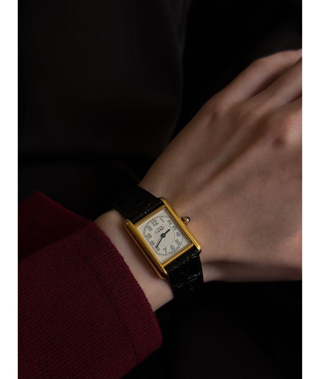 CARTIER Золотые позолоченные часы, фото 6