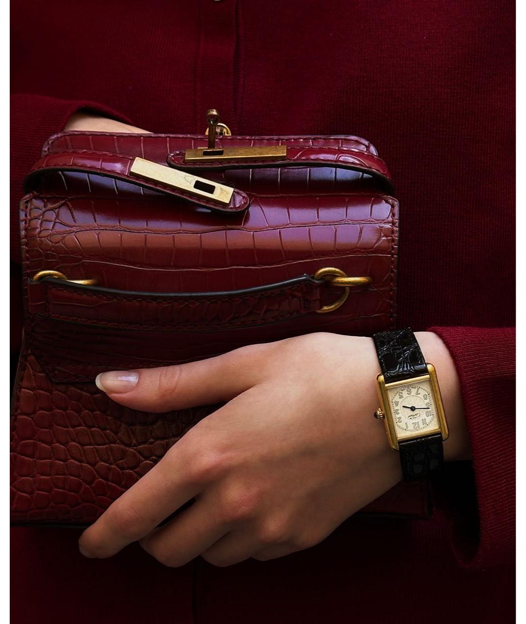 CARTIER Золотые позолоченные часы, фото 8