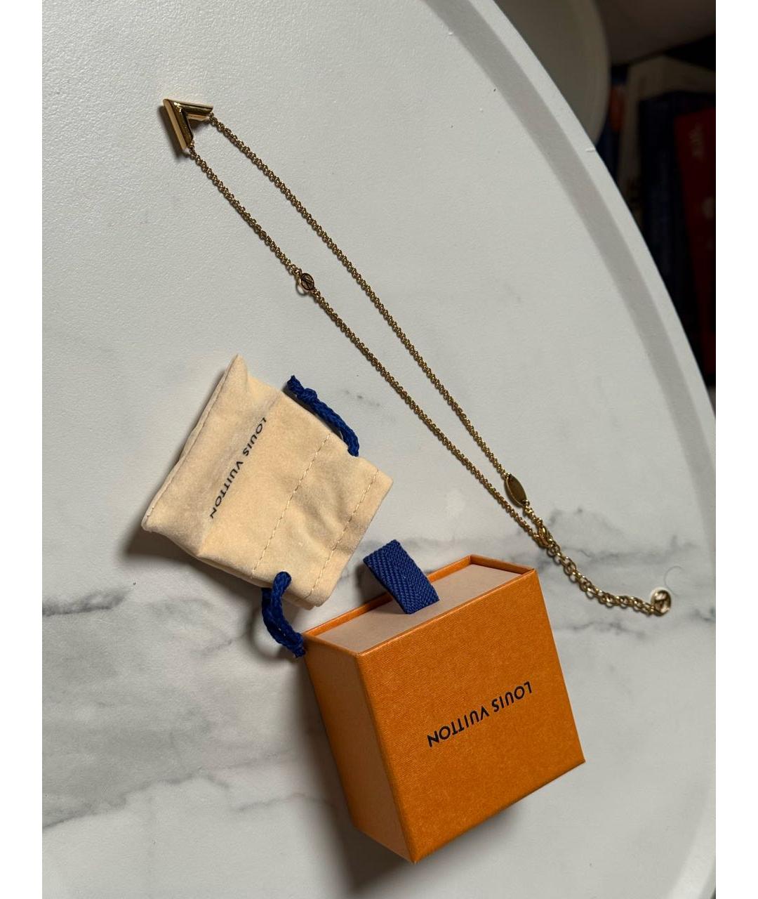 LOUIS VUITTON Золотая латунная подвеска, фото 6