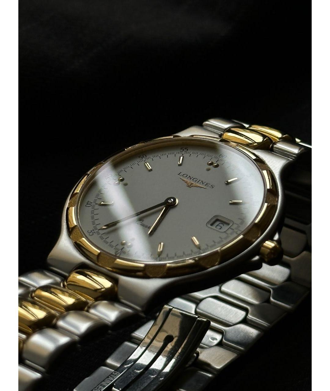 LONGINES Белые стальные часы, фото 3