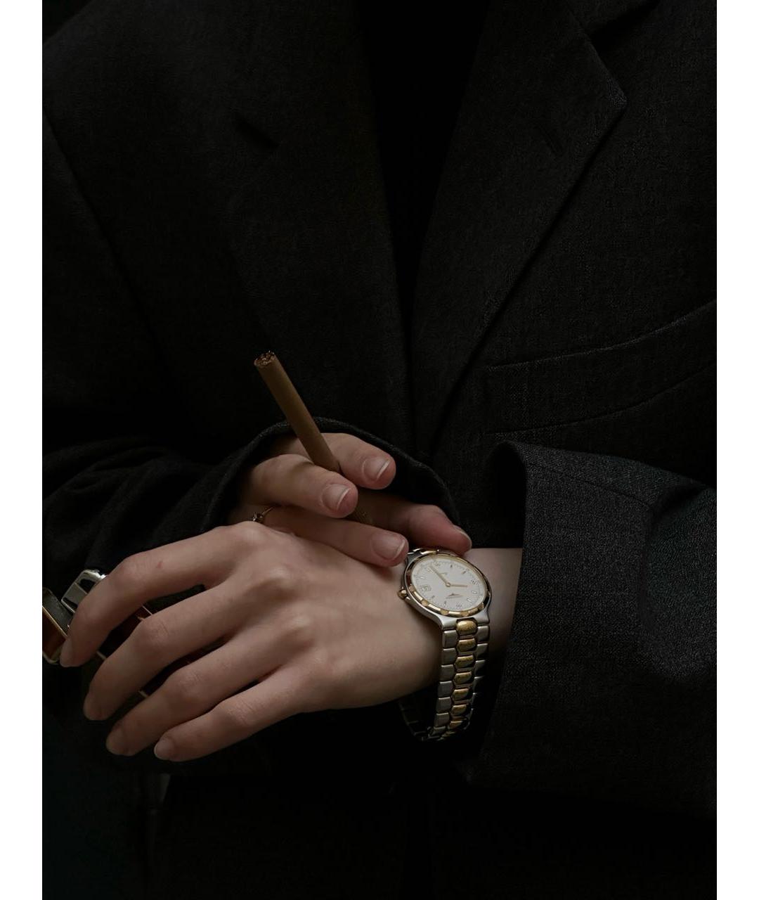 LONGINES Белые стальные часы, фото 8
